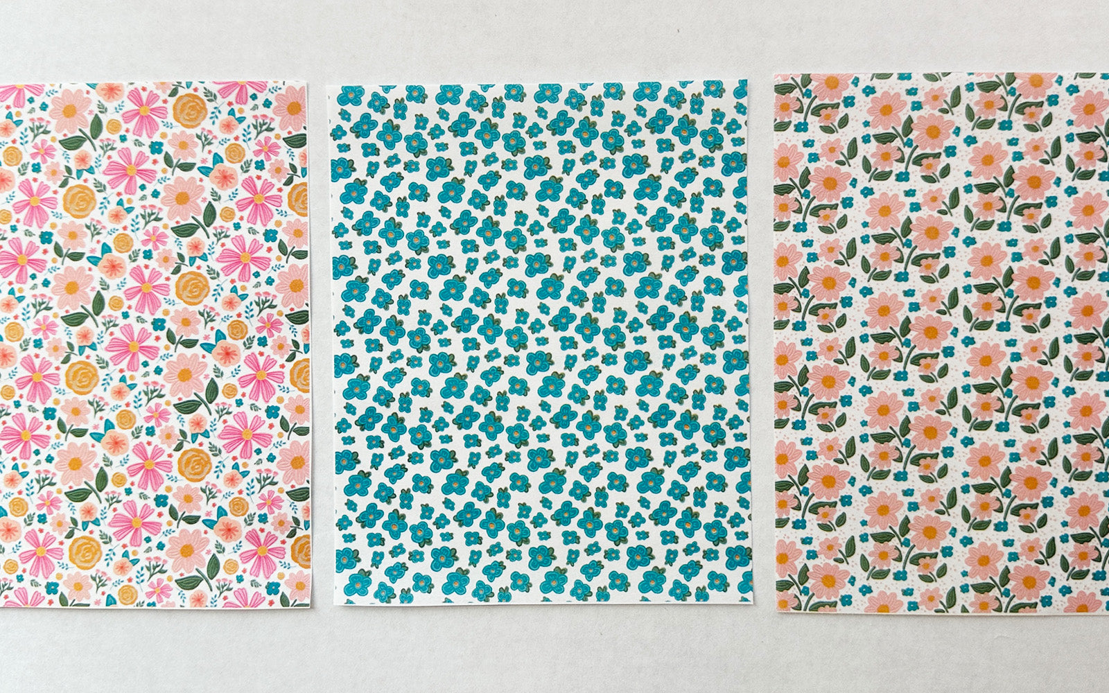 Spring Fling Floral Light Colors Water Soluble Transfer Sheet Bundle for Polymer Clay