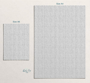 Chevron Lines Black and White Design Digital Clay Transfer Sheet in US and Metric Sizes