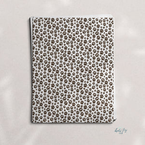Dark Brown Paw Prints Design Digital Clay Transfer Sheet in US and Metric Sizes