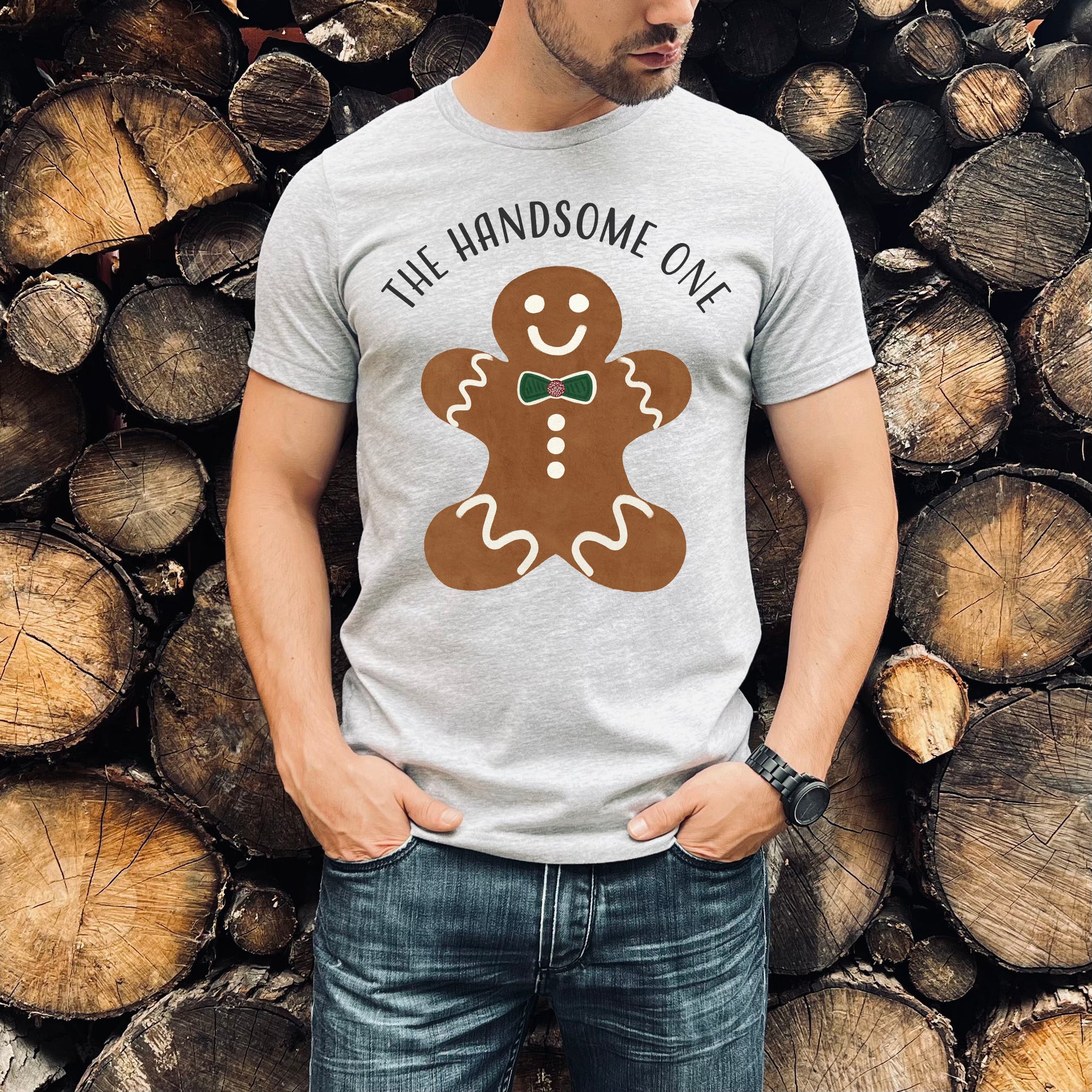The Handsome One Gingerbread Man Shirt
