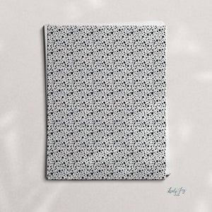 Hand Drawn Dots Black and White Design Digital Clay Transfer Sheet in US and Metric Sizes