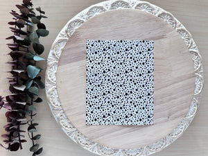 Black and White Hand Drawn Dots Water Soluble Transfer Sheet for Polymer Clay