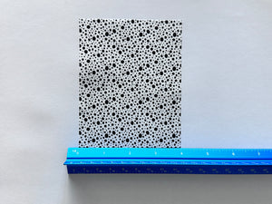 Black and White Hand Drawn Dots Water Soluble Transfer Sheet for Polymer Clay