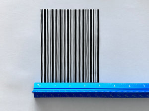 Black and White Hand Drawn Stripe Water Soluble Transfer Sheet for Polymer Clay