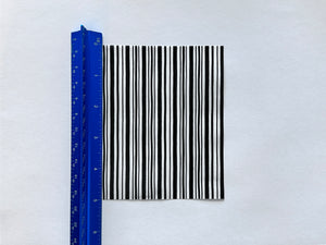 Black and White Hand Drawn Stripe Water Soluble Transfer Sheet for Polymer Clay