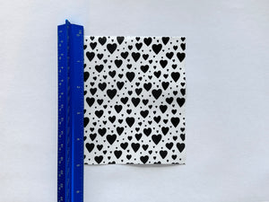 Black and White Hearts Water Soluble Transfer Sheet for Polymer Clay