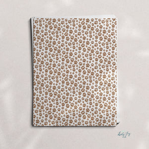Light Brown Paw Prints Design Digital Clay Transfer Sheet in US and Metric Sizes