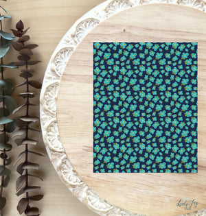 Spring Fling Floral Dark Colors Water Soluble Transfer Sheet Bundle for Polymer Clay