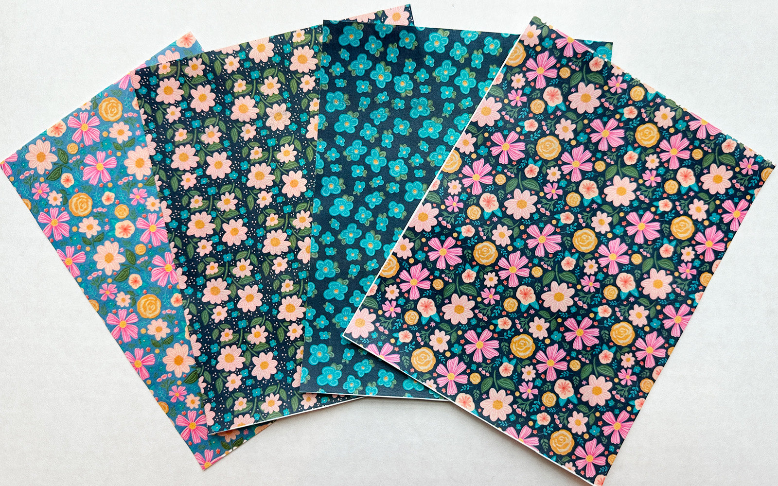 Spring Fling Floral Dark Colors Water Soluble Transfer Sheet Bundle for Polymer Clay