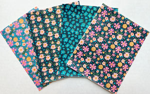 Spring Fling Floral Dark Colors Water Soluble Transfer Sheet Bundle for Polymer Clay