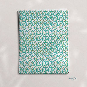 Turquoise Floral Design Digital Clay Transfer Sheet in US and Metric Sizes